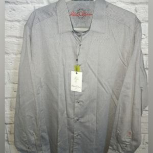 Robert Graham Roadster Classic Fit Flip Cuff Long Sleeve Button Up Shirt Size L